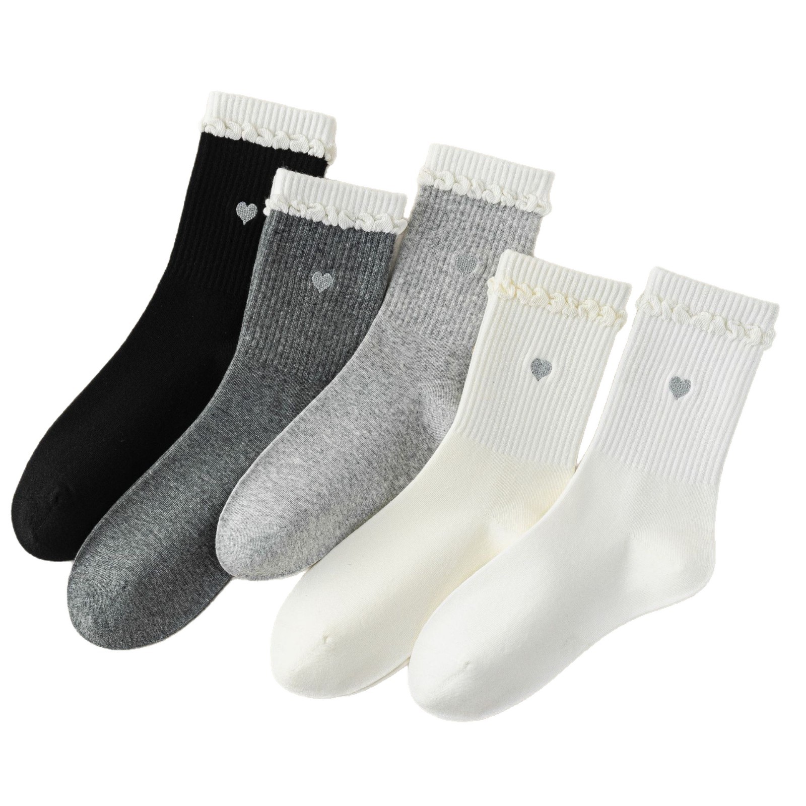 Meias de Cano Médio com Enrugamento