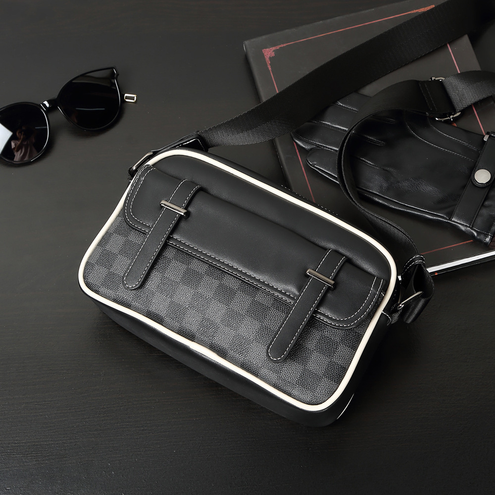 Heren Schoudertas met Ruitpatroon