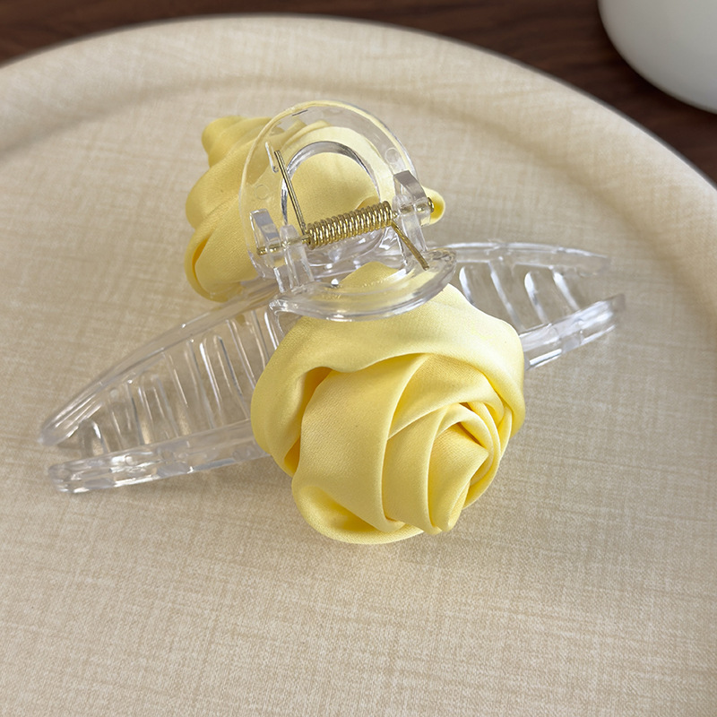 Pinza para el Cabello de Rosa Amarilla 3D