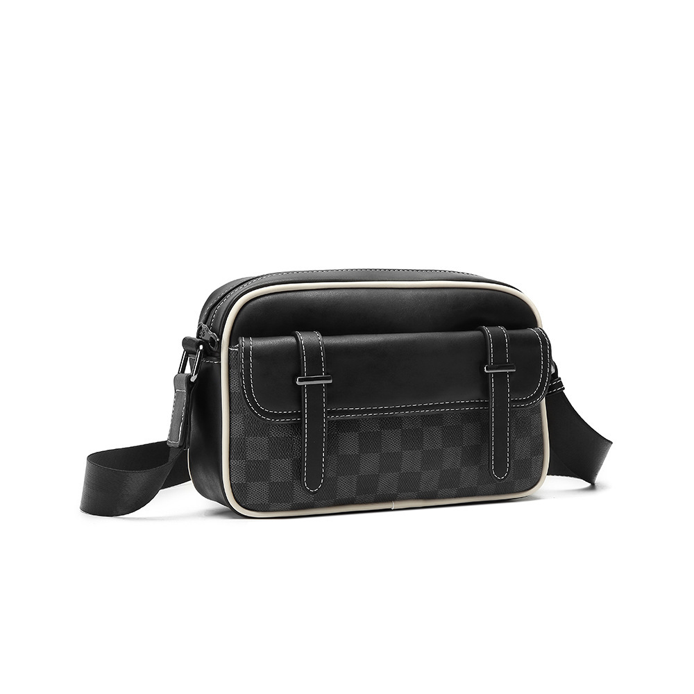 Heren Schoudertas met Ruitpatroon