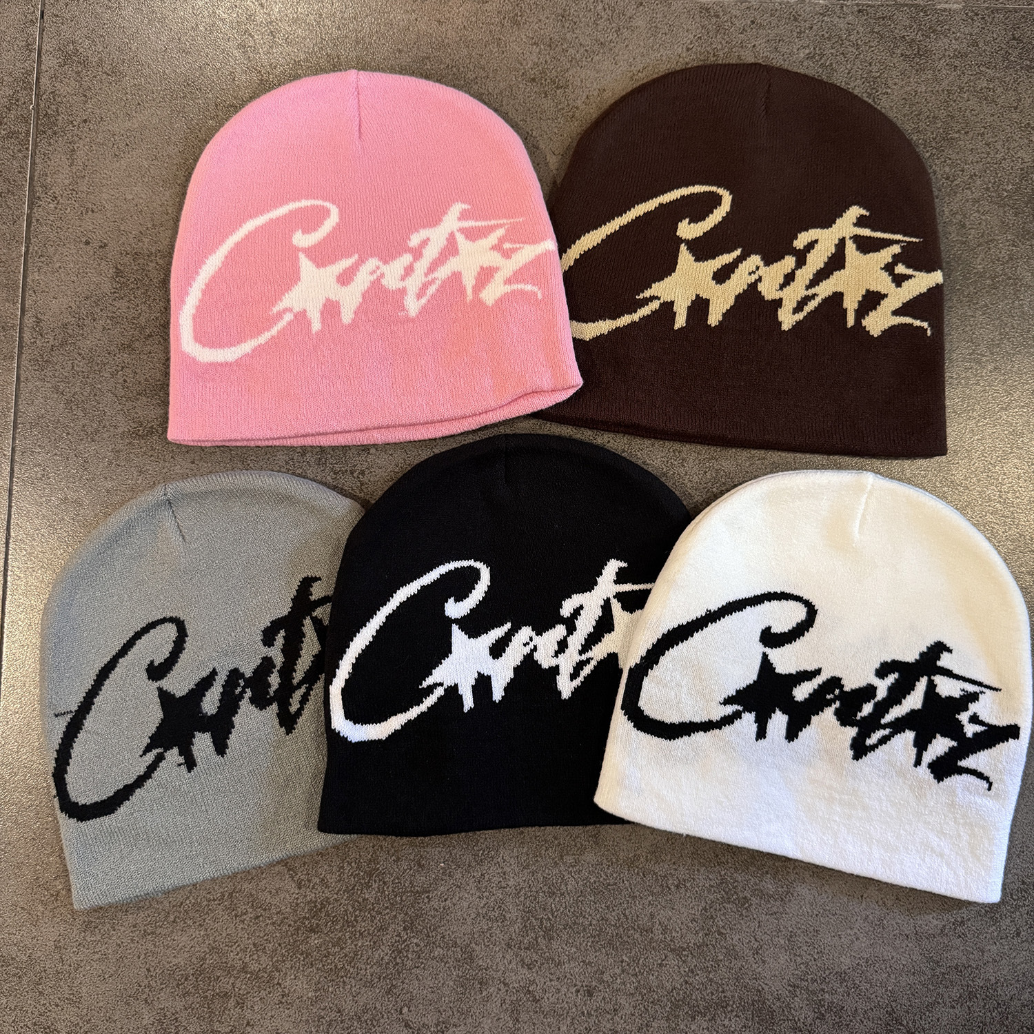 Jacquard gebreide muts