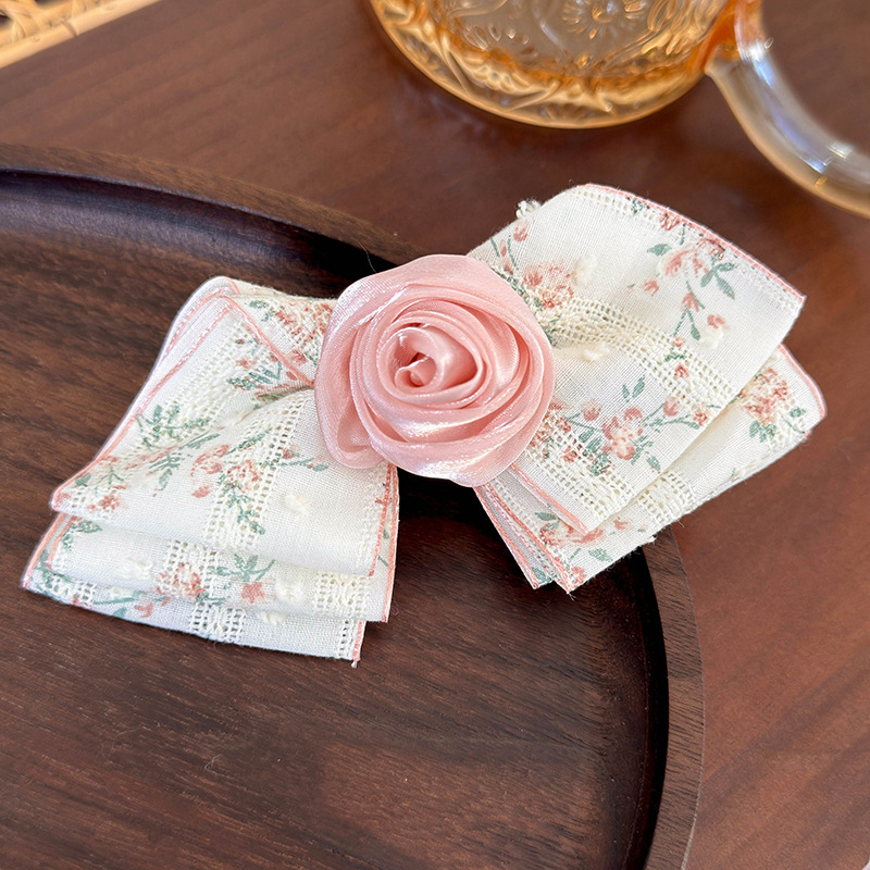 Pince à Cheveux Rose Florale