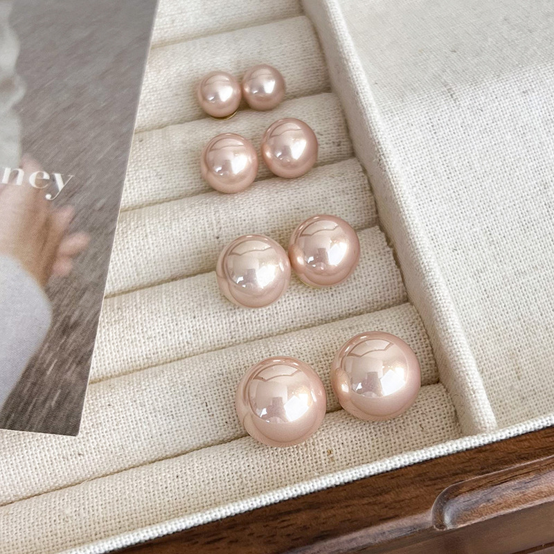 모조 진주 스터드 귀걸이