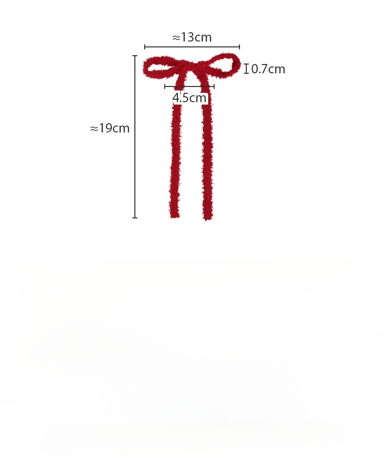 Plush Bow Hair Clips