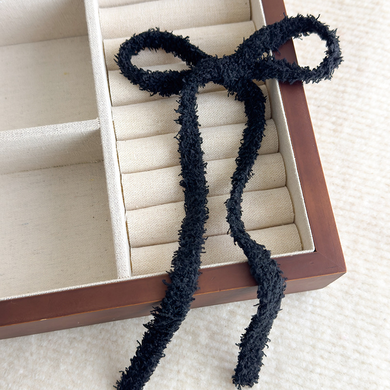 Plush Bow Hair Clips