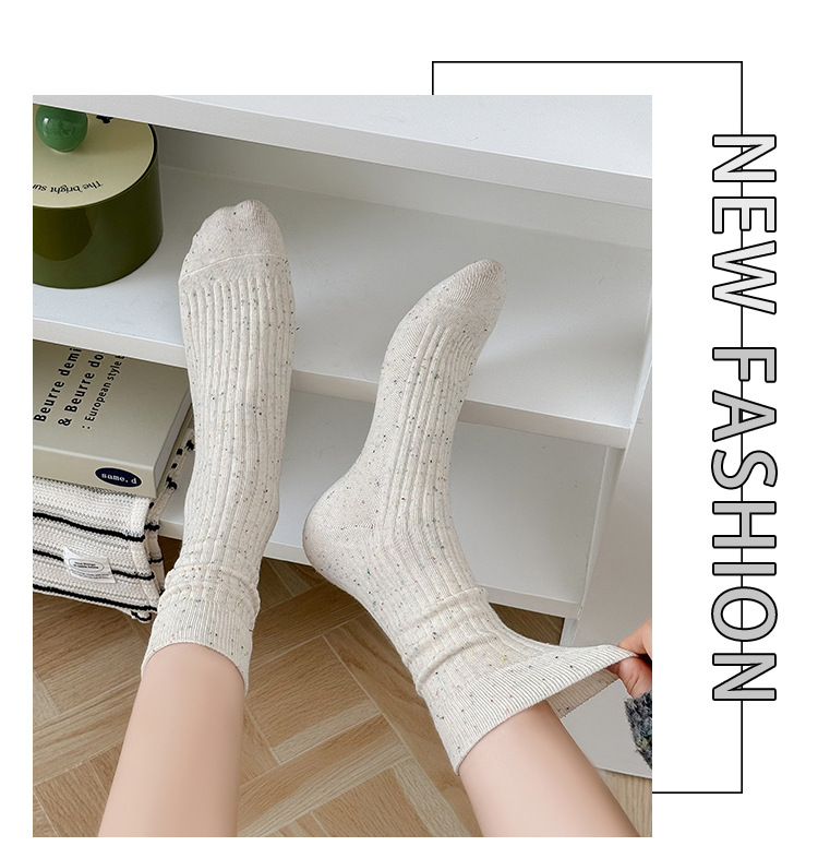 Meias Mid-Crew de Algodão para Mulher