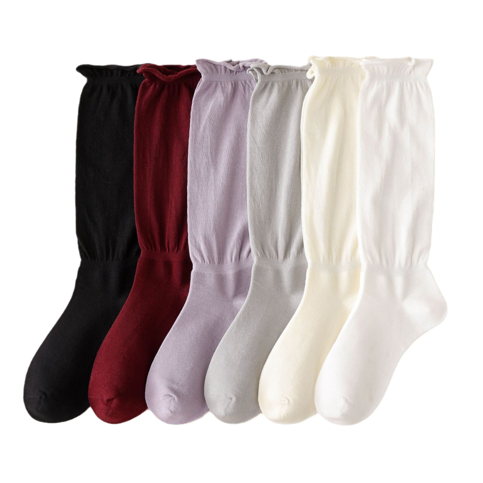 Meias Descaídas de Algodão Sem Costura