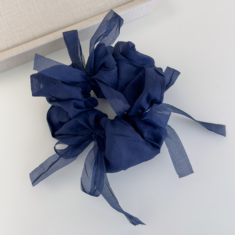 Scrunchies Flojos de Chiffon con Lazo