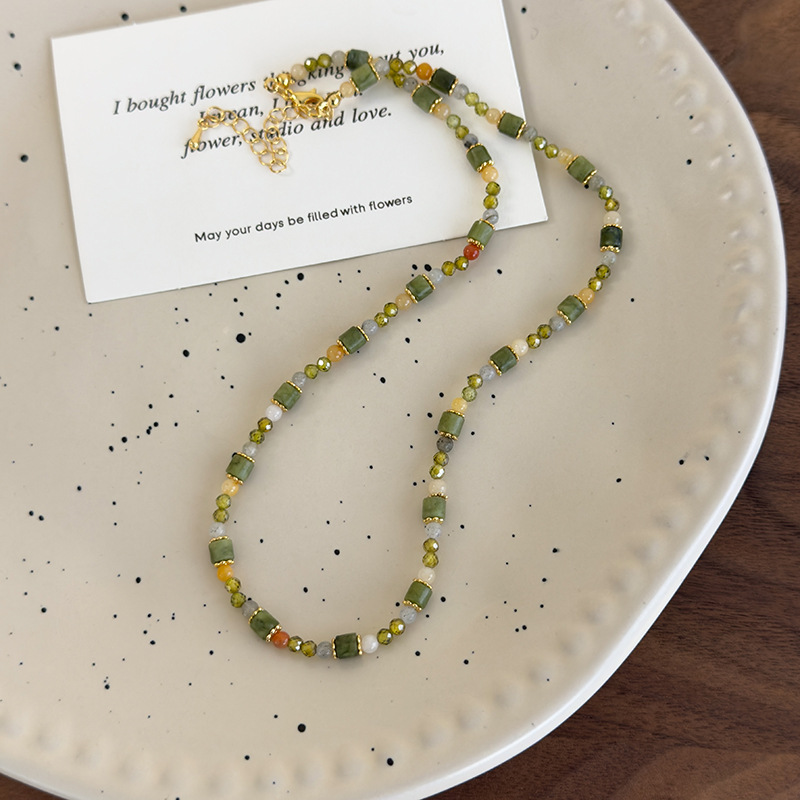Natural Stone Beaded Necklace