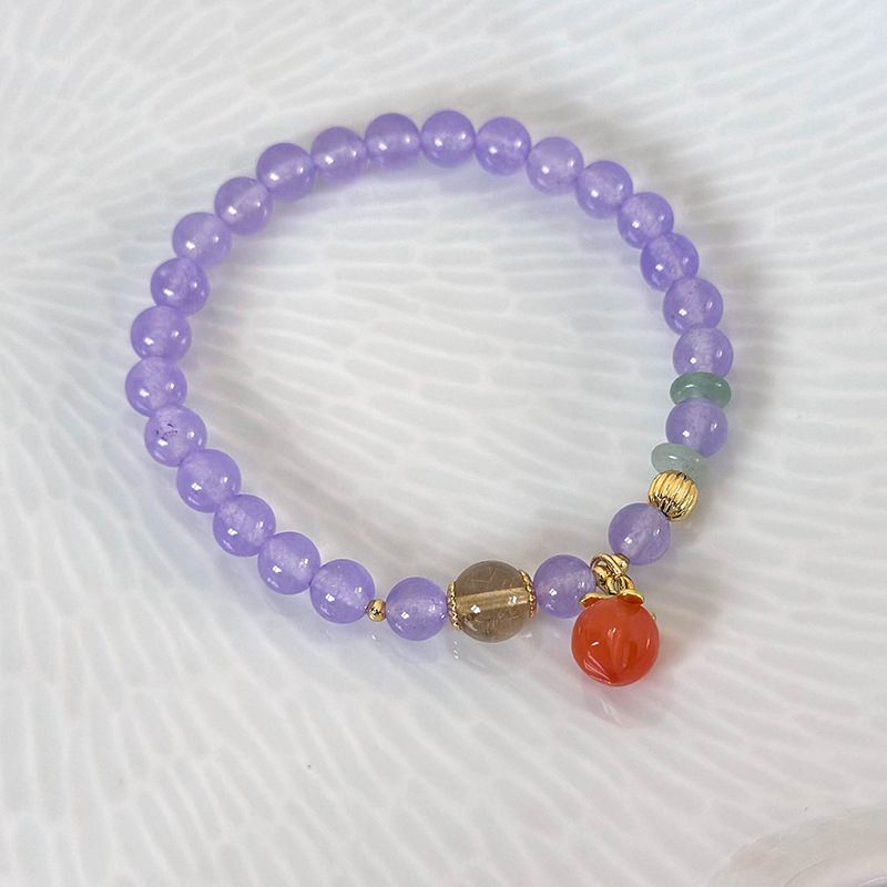 Bracciale con Pendente Pesca e Ametista