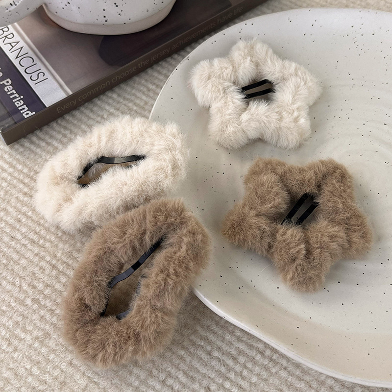 Klip Rambut Pondu Berbulu Bintang dan Awan