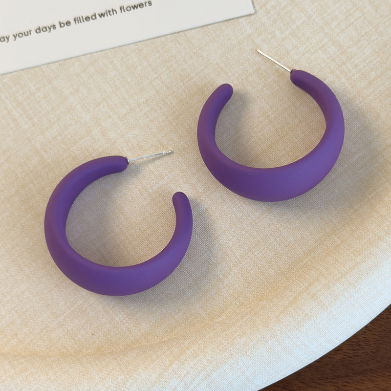 Şeker Renkli Reçine Halka Küpeler