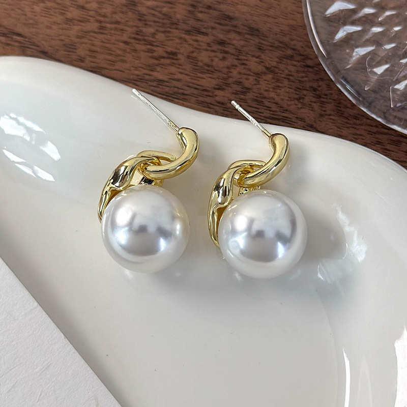 Геометричні Сережки з Перлами