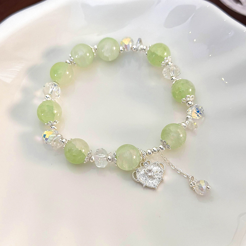 Kristallperlen-Armband mit Herz