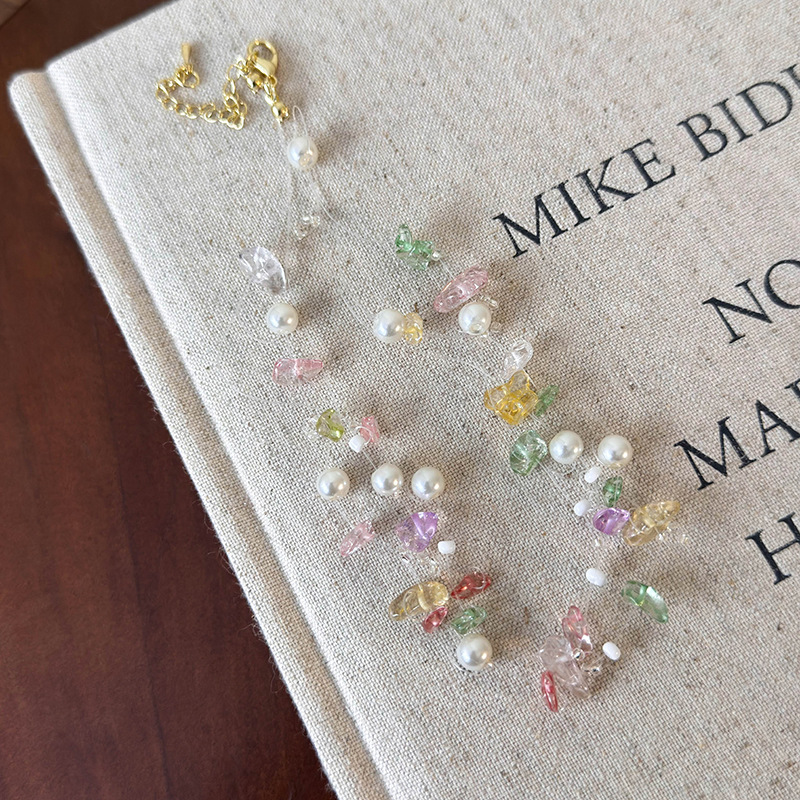 Collana Donna Pietra Naturale Rosa