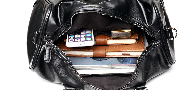 حقيبة كتف جلدية كبيرة السعة