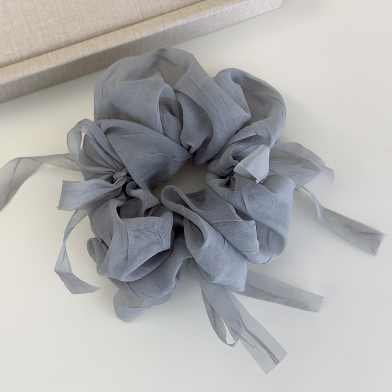 Scrunchies Flojos de Chiffon con Lazo