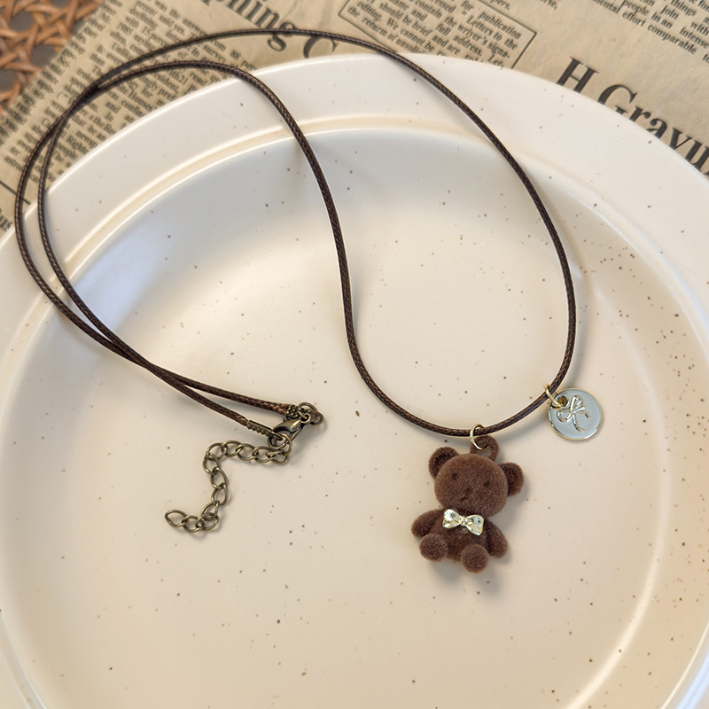 Κολιέ με Φλοκέ Καθήμενο Αρκούδα