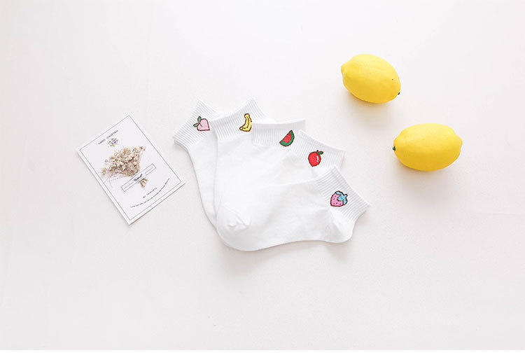 Dames Katoenen No-Show Fruitsokken