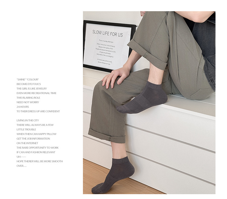 ถุงเท้าผู้ชายฝ้ายเมชระบายอากาศ