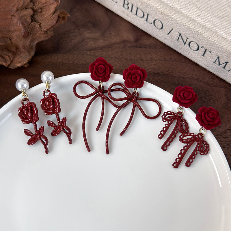 Rose Bow Earrings