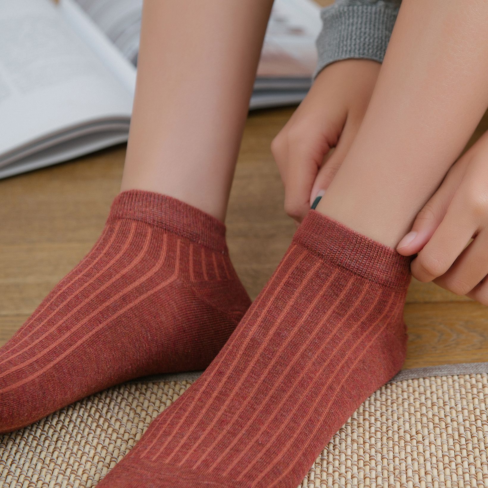 Meias Tornozelo de Algodão
