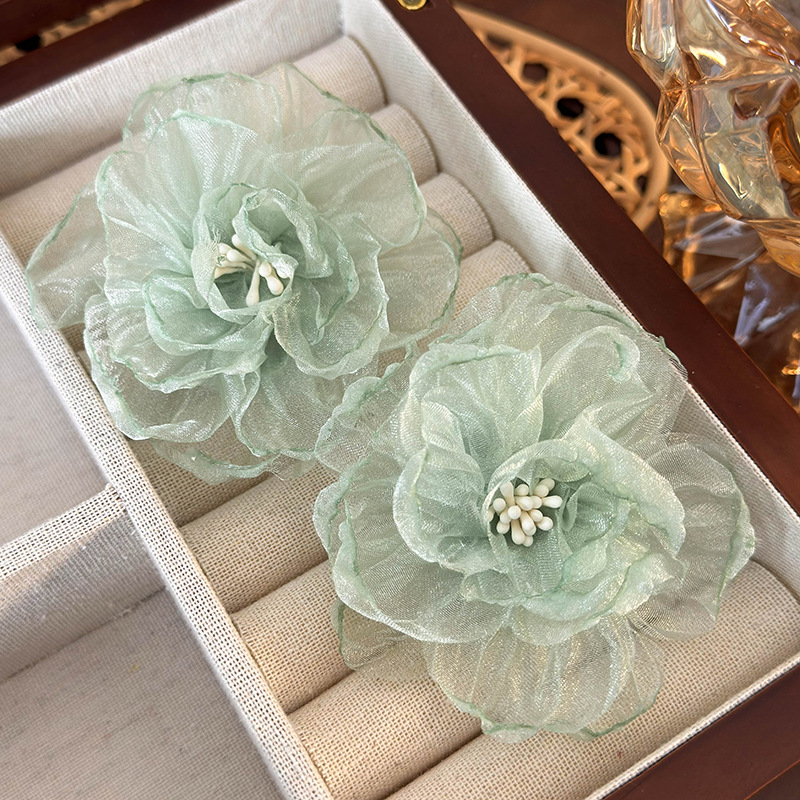 메쉬 플라워 이어링