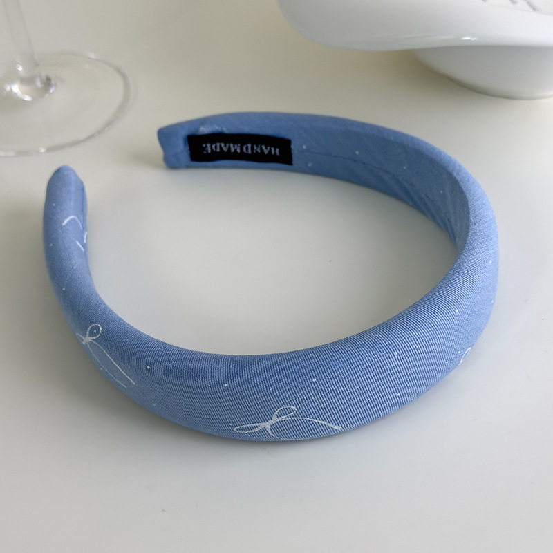 Diadema Ancha con Estampado de Lazo Francés