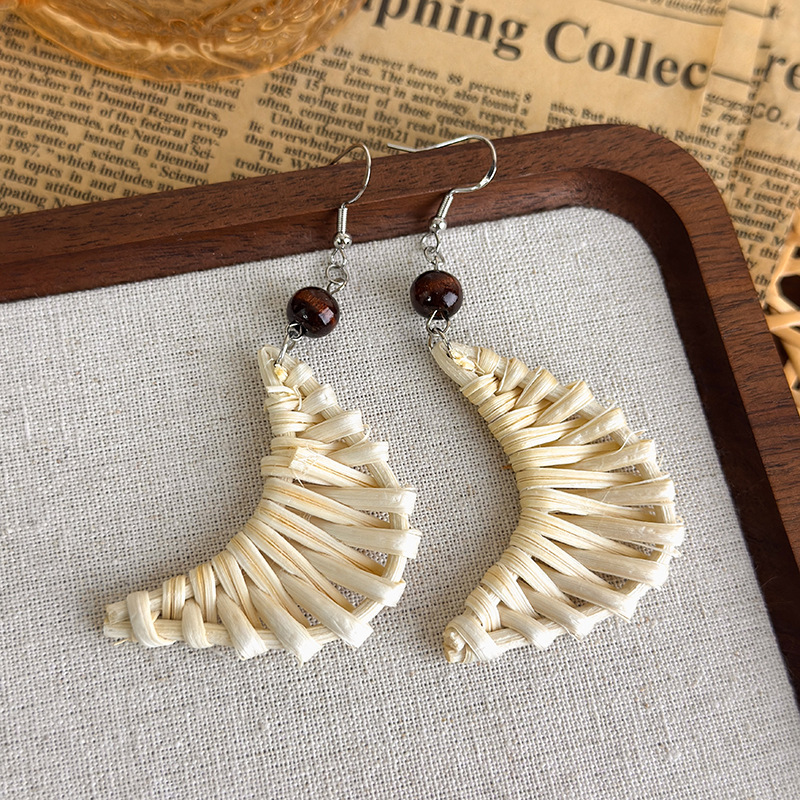 Bohemian Straw Earrings