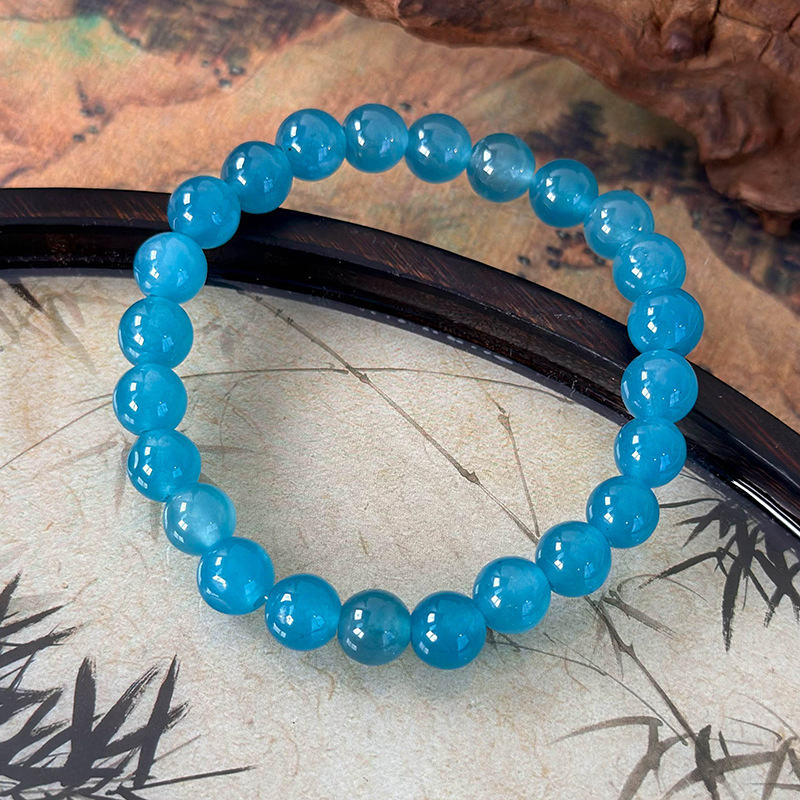 สร้อยข้อมือลูกปัดหินสีสันหลากหลายแบบห่วงเดี่ยว