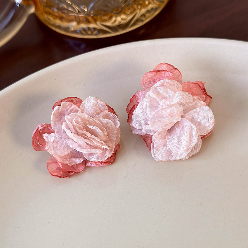 메쉬 플라워 이어링