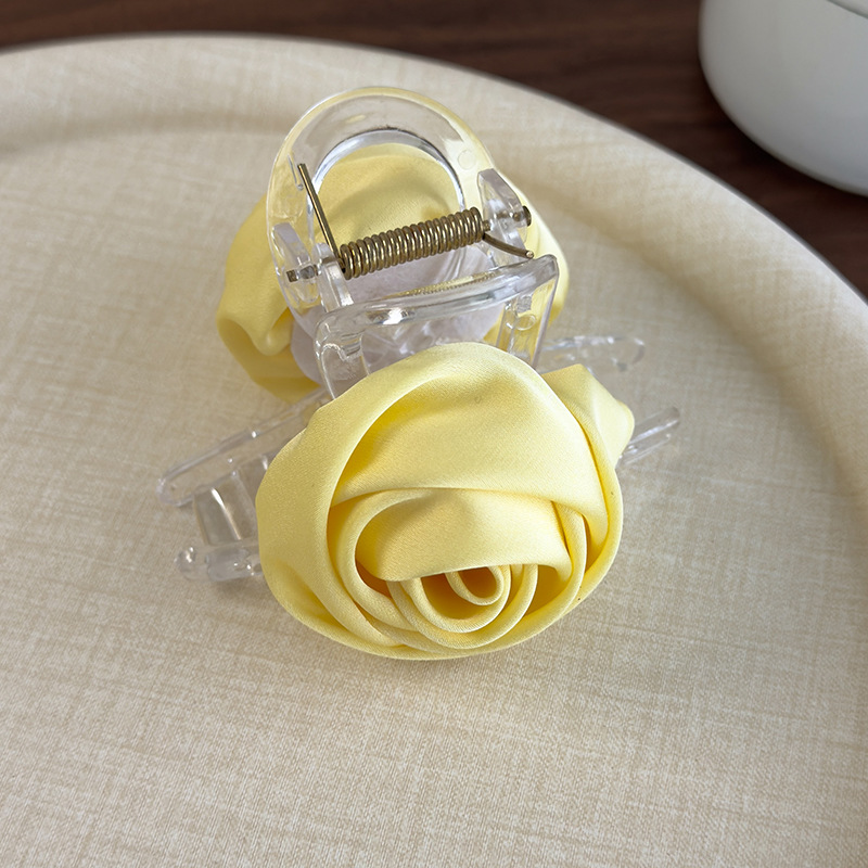 Pinza para el Cabello de Rosa Amarilla 3D