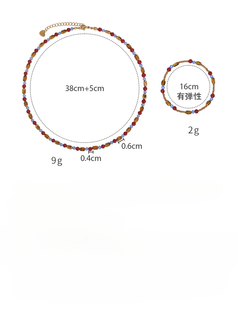 Bead Necklace and Bracelet Set