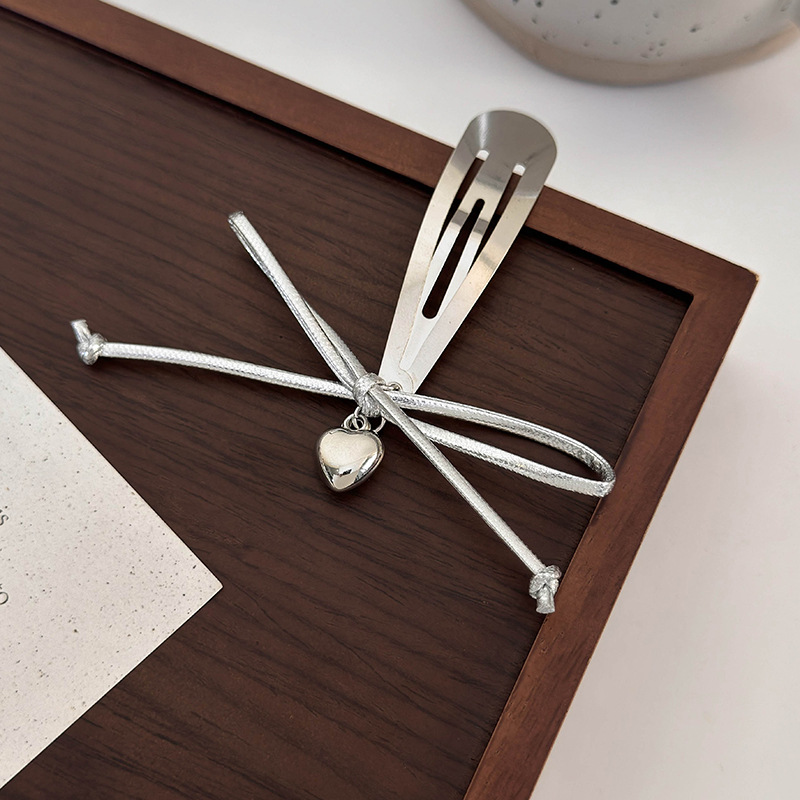 Barrette à Cheveux avec Nœud et Cœur