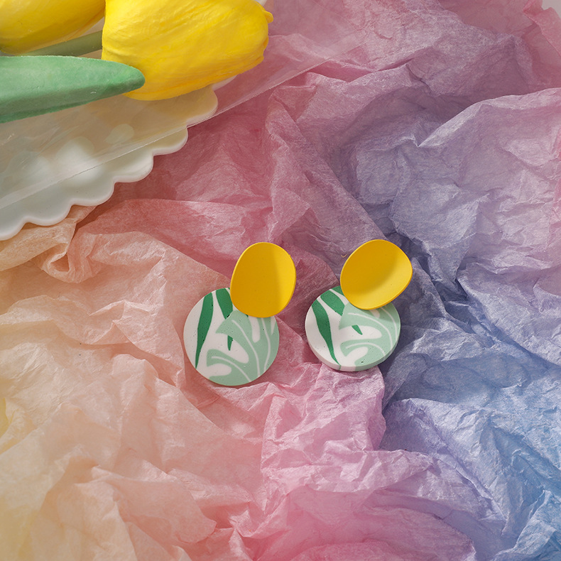 추상 기하학 귀걸이