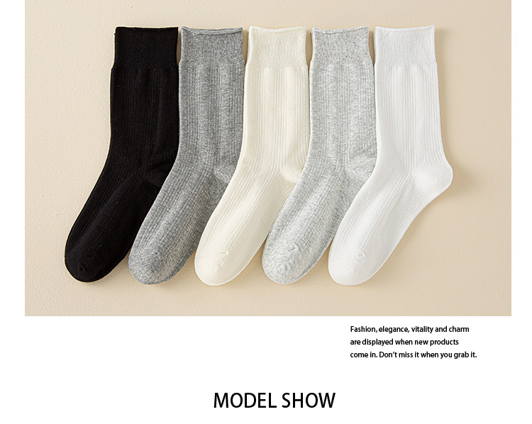 Meias de Algodão com Riscas para Mulher