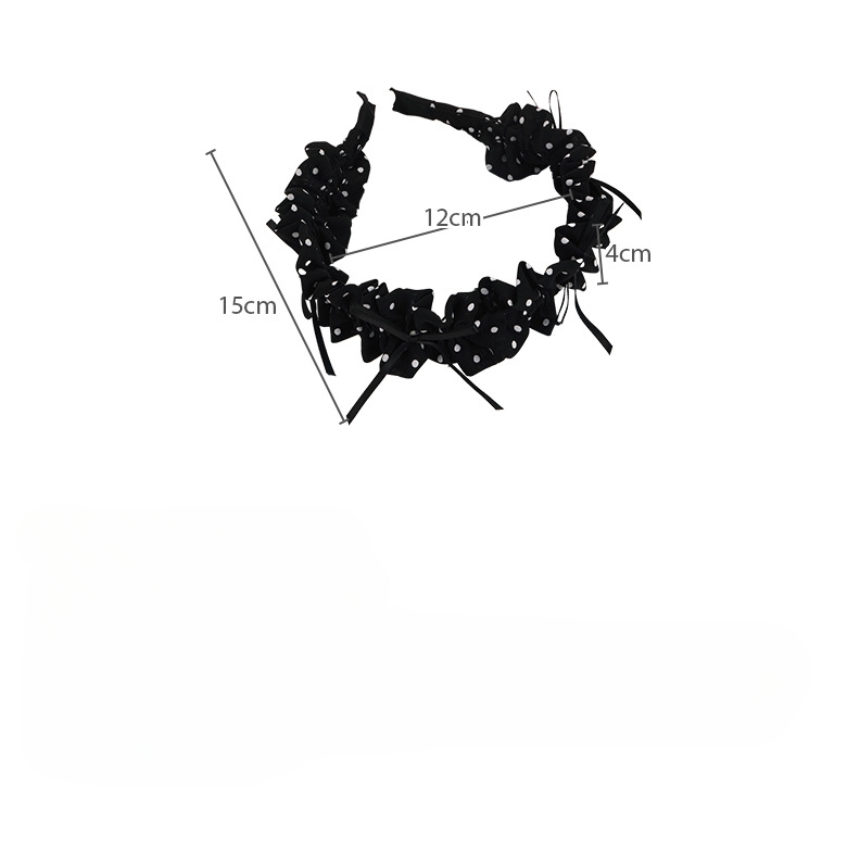 Bandă Lată pentru Păr cu Dots și Volănaș