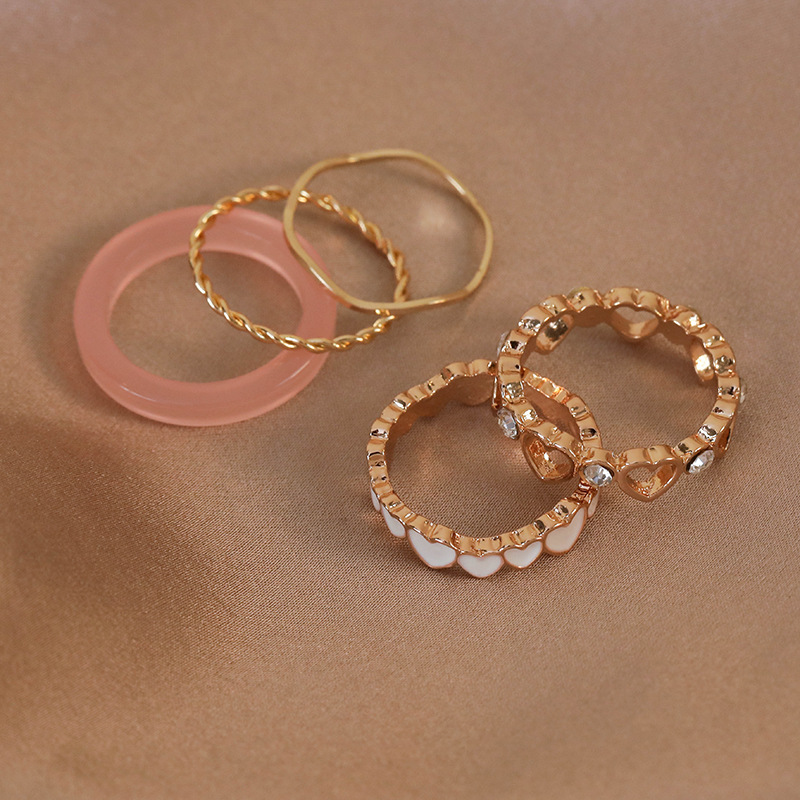 컬러 비즈 반지