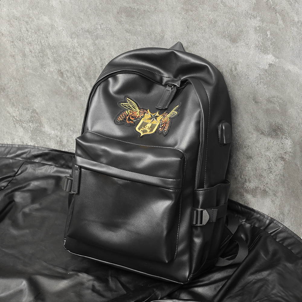 자수 대용량 노트북 백팩