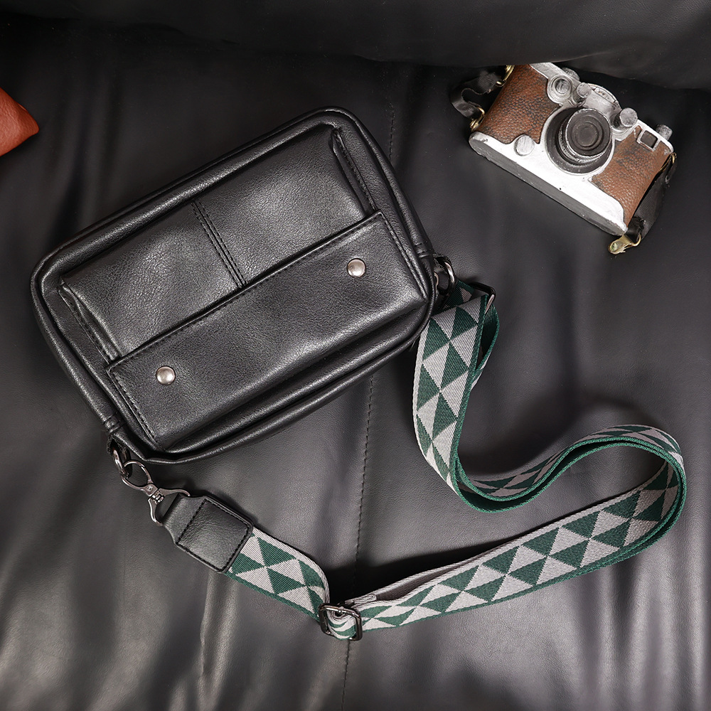 Heren Leren Kruisbodytas