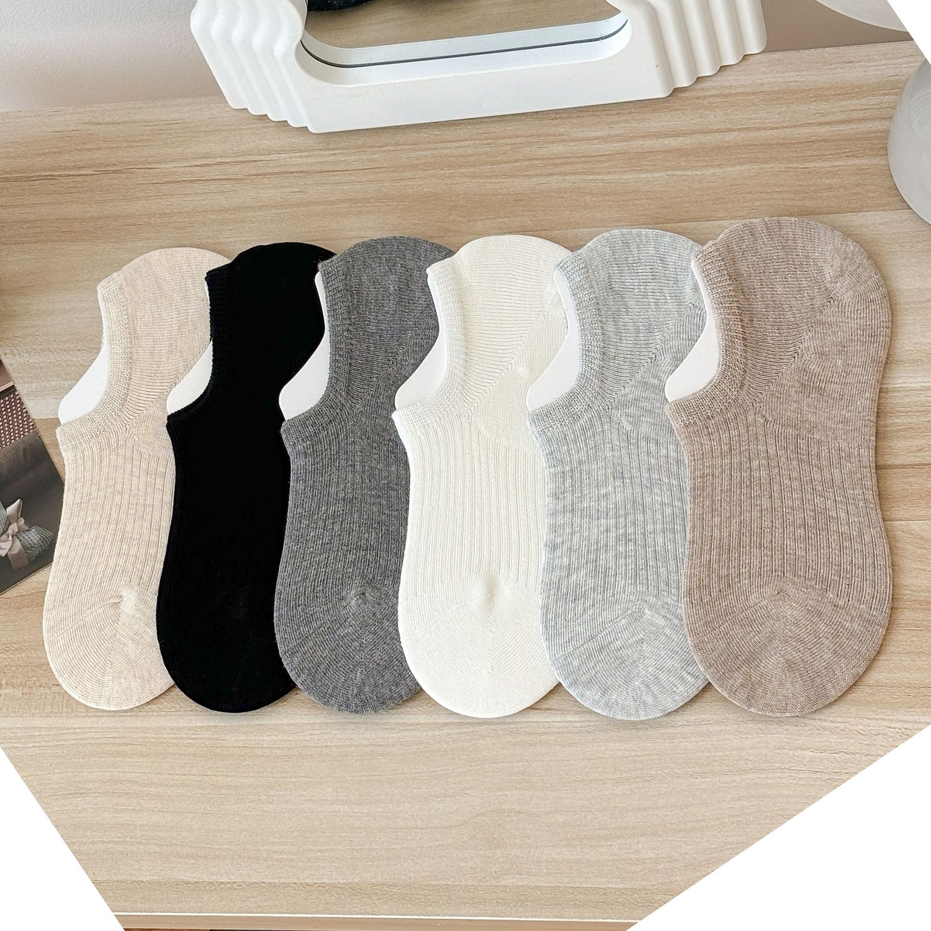 جوارب نسائية غير مرئية من القطن