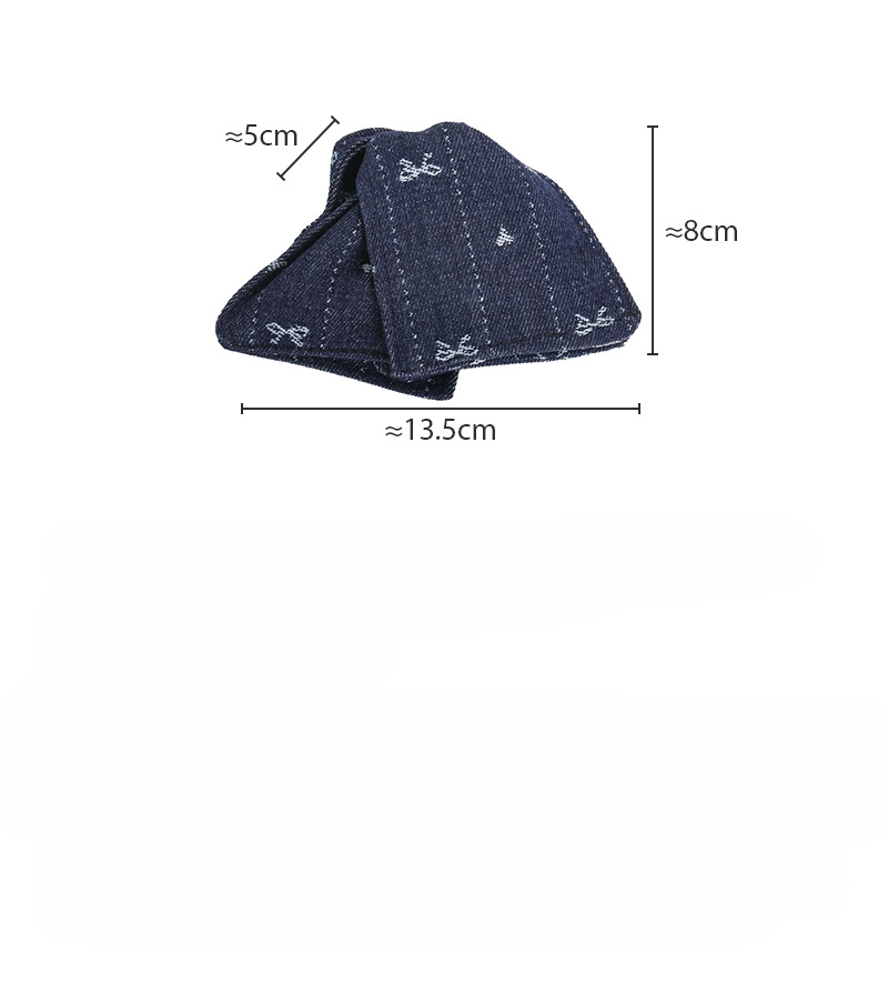 Agravă Triunghiulară din Denim cu Fundiță