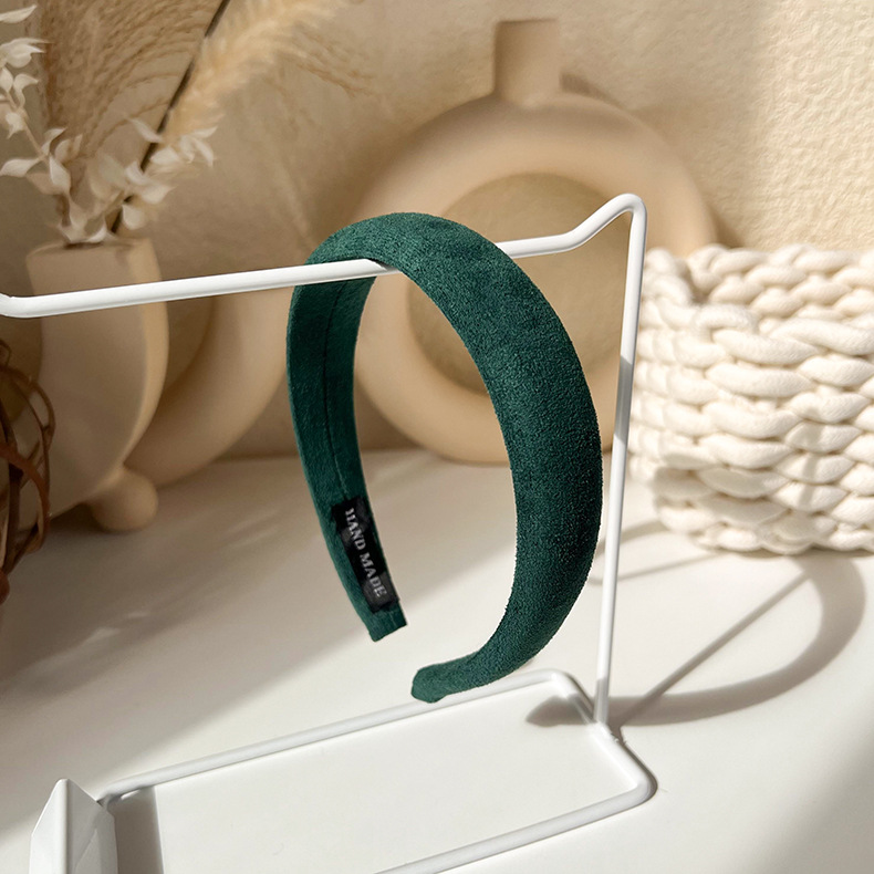 Băng Đô Rộng Dệt Màu Xanh Cổ Điển có Nơ