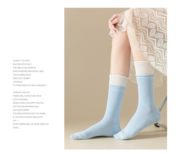 Meias Meia Cano Color-Block