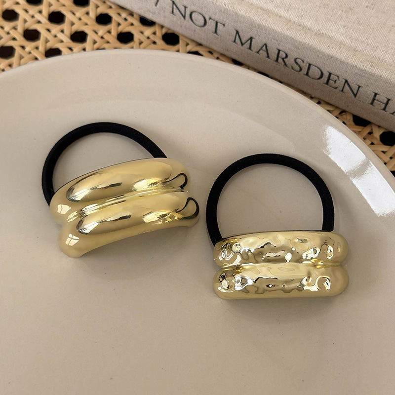 Geometryczne Metalowe Gumki do Włosów