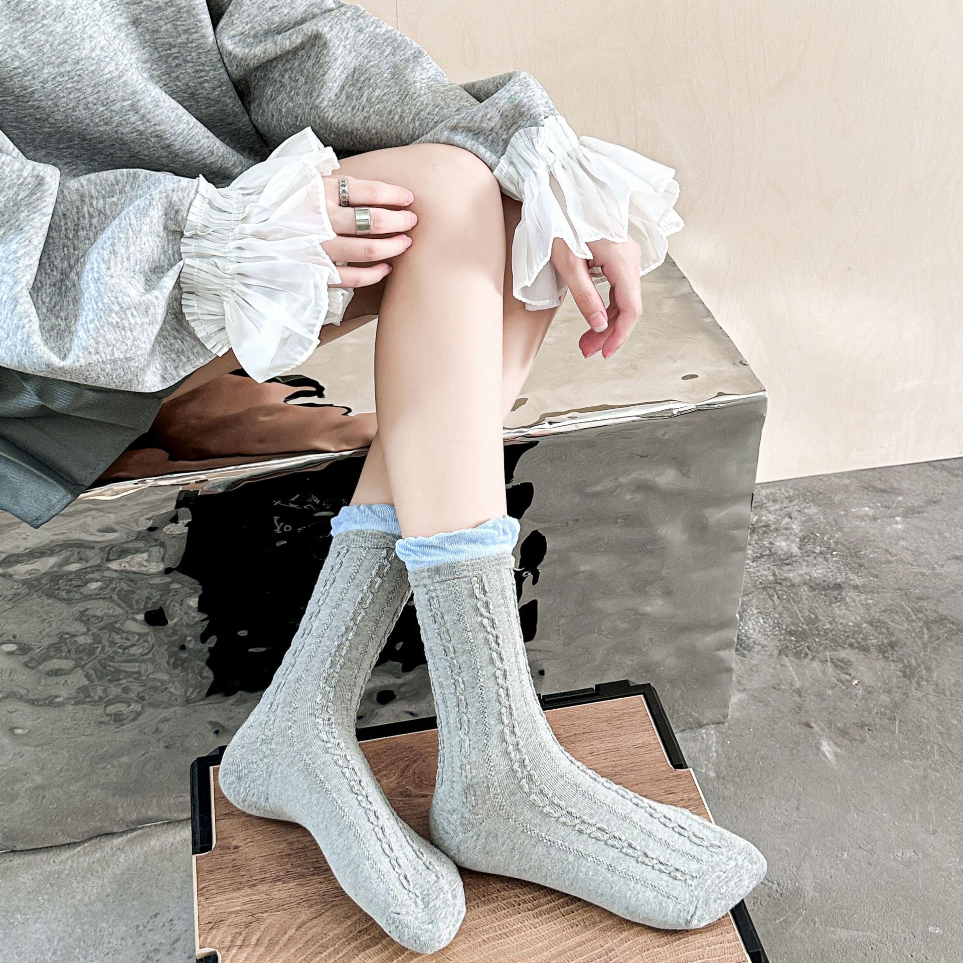 Žebrované podkolenky