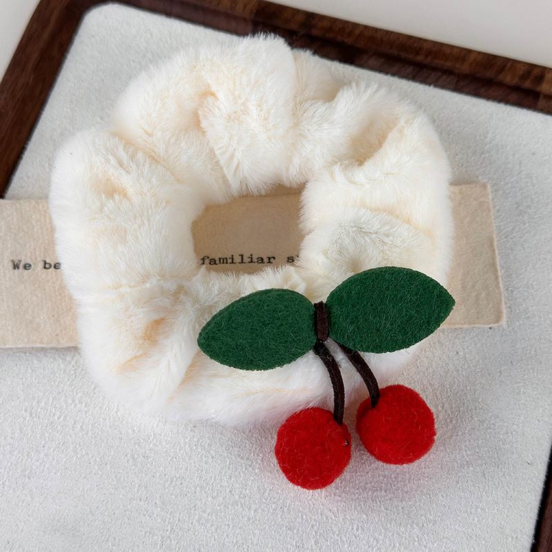 Plush Cherry Scrunchies