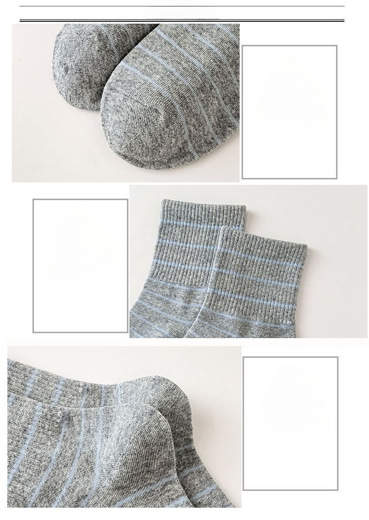 Meias de Algodão Listradas Femininas