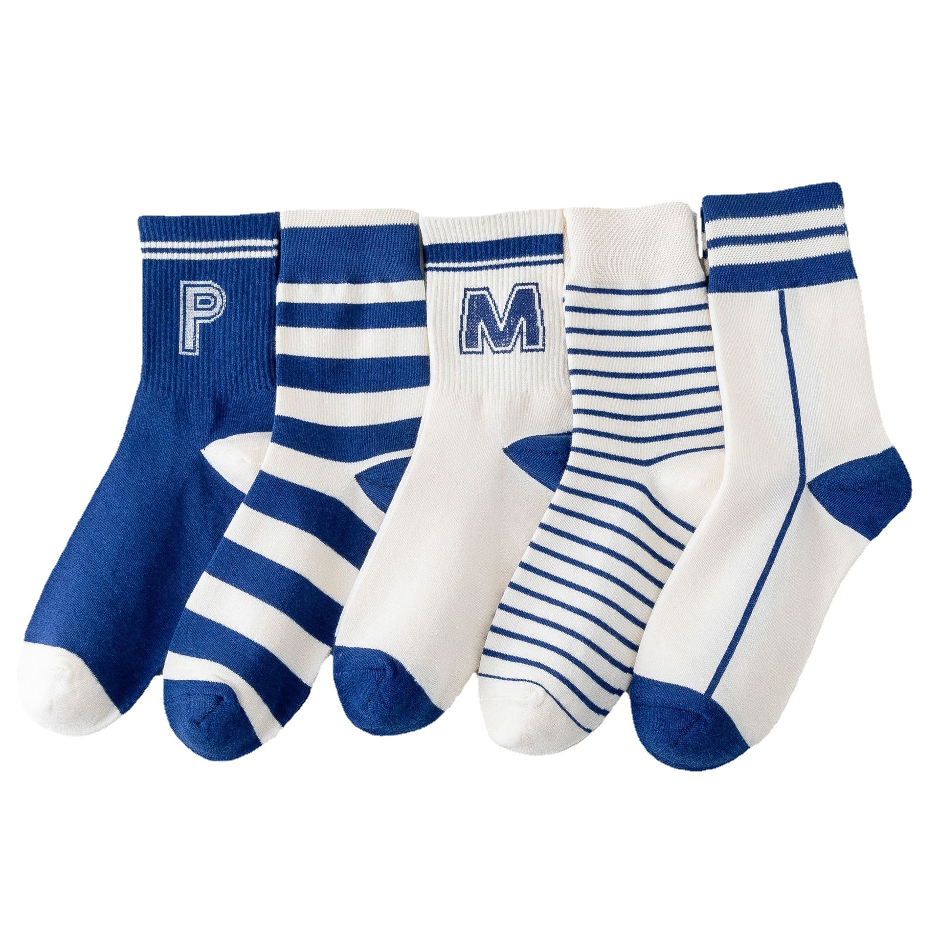 Meias Mid-Calf com Letras