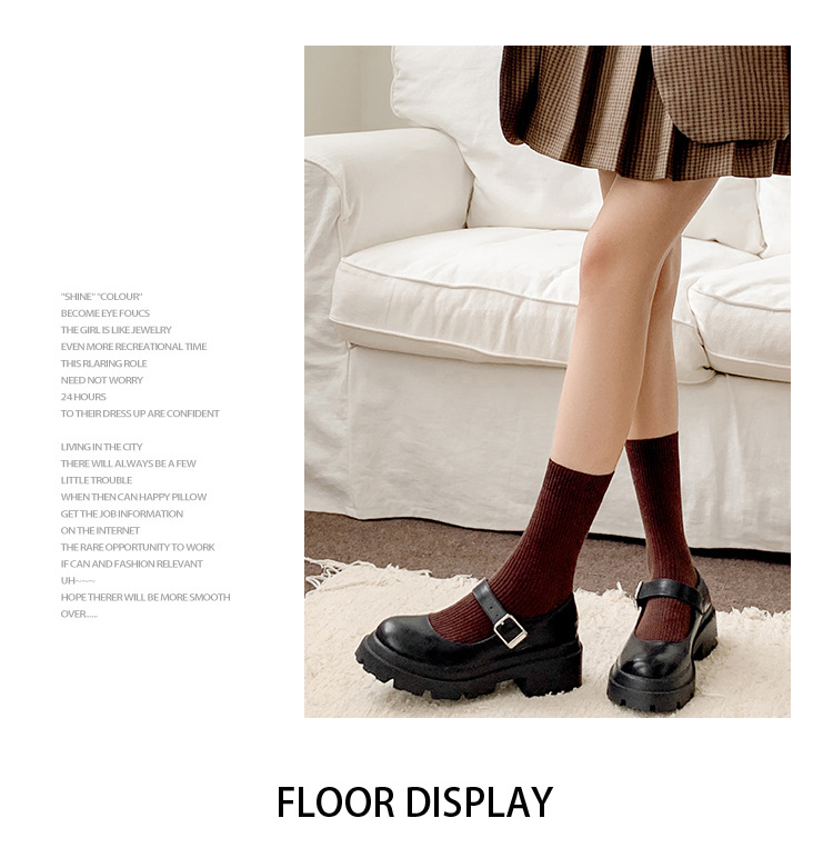 ถุงเท้ายาวถึงน่องผ้าฝ้ายสำหรับผู้หญิง